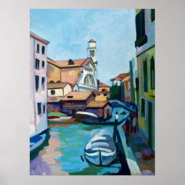 Póster Venetian Gondola Boatyard