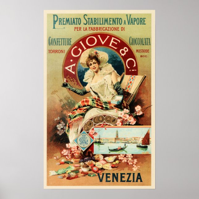 Póster VENEZIA A Giove & Co Chocolate Candery (Frente)