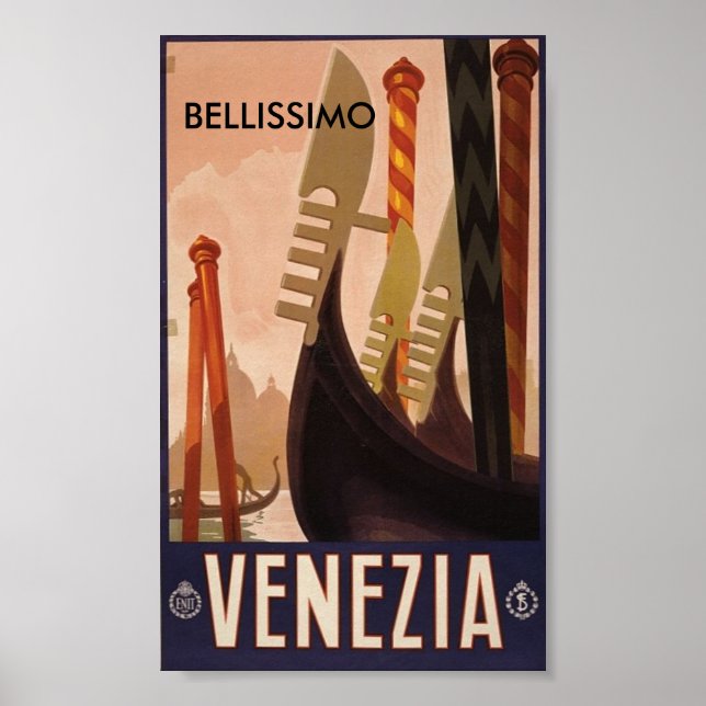 Póster Venezia Italy, BELLISSIMO (Frente)