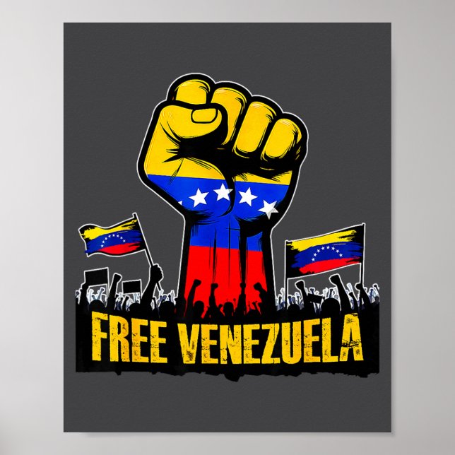 Póster Venezuela Flag Venezuela Libre 2026  (Frente)