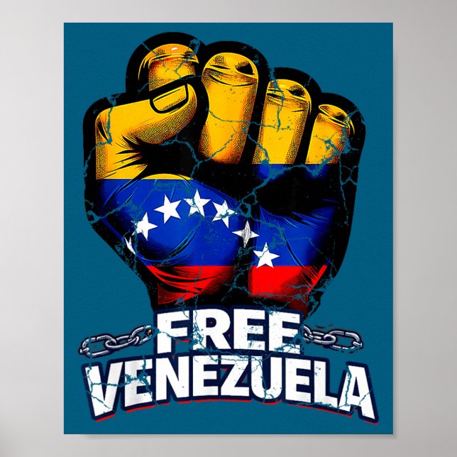 Póster Venezuela Flag Venezuela Libre 2026  (Frente)