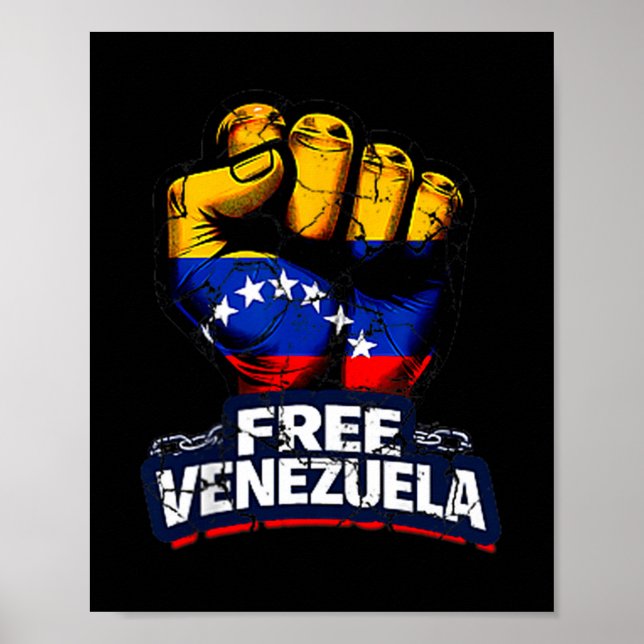 Póster Venezuela Flag Venezuela Libre 2026  (Frente)