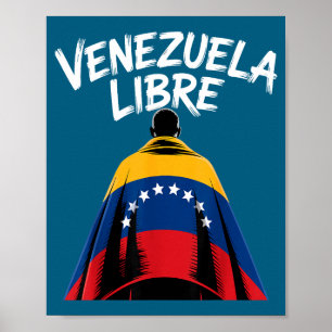 Póster Venezuela Libre 2026 Bandera de Venezuela 