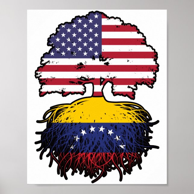 Póster Venezuela: Los Estados Unidos venezolanos roban ba (Frente)