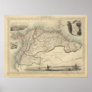 Póster Venezuela, Nueva Granada, Ecuador y las Guayanas