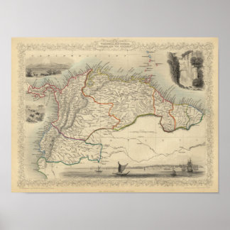 Póster Venezuela, Nueva Granada, Ecuador y las Guayanas
