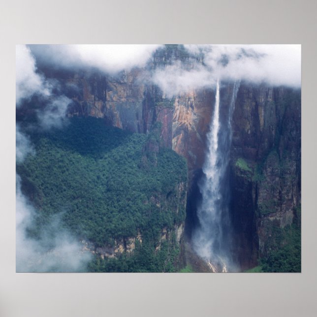 Póster Venezuela, Saltos del Ángel, Parque Nacional Canai (Frente)