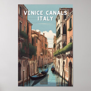 Póster Venezuela Venecia canalas italia viaje veneciano
