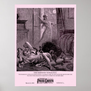 Póster Venganza del poster de la gaceta de la policía