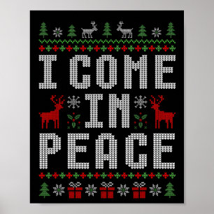 Póster Vengo en paz, soy pareja de coincidencia Navidad