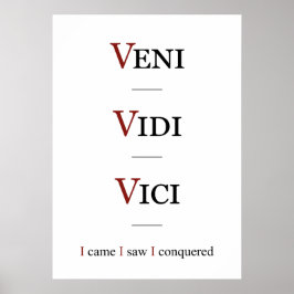 Póster Veni, Vidi, Vici