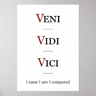 Póster Veni, Vidi, Vici