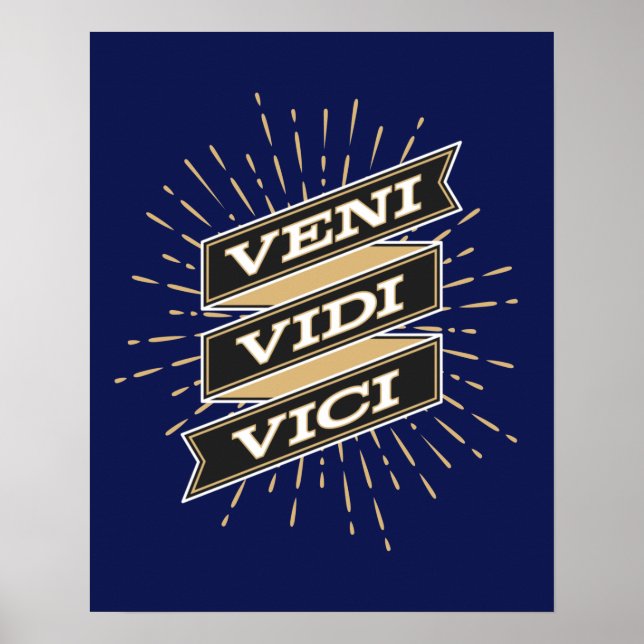 Póster Veni Vidi Vici Blue (Frente)