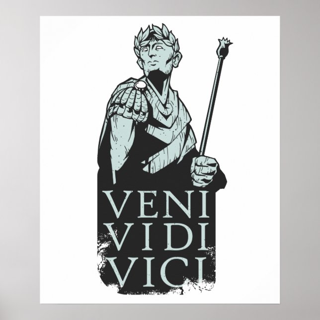 Póster Veni Vidi Vici Julius Caesar Roman (Frente)