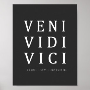 Póster Veni Vidi Vici Oferta Inspiradora