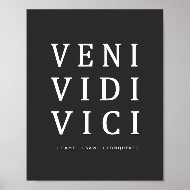 Póster Veni Vidi Vici | Oferta Inspiradora (Frente)