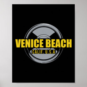 Póster Venice Beach California Usa Gym Bodybuilding Worko