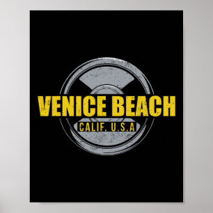 Póster Venice Beach California Usa Gym Bodybuilding Worko