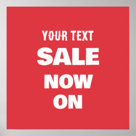 Póster "VENTA AHORA EN Camiseta – Rojo Blanco Promo perso