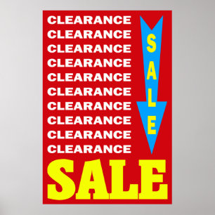 PÓSTER VENTA DE ACLARAMIENTO - RÓTULO POSTER MINORISTA