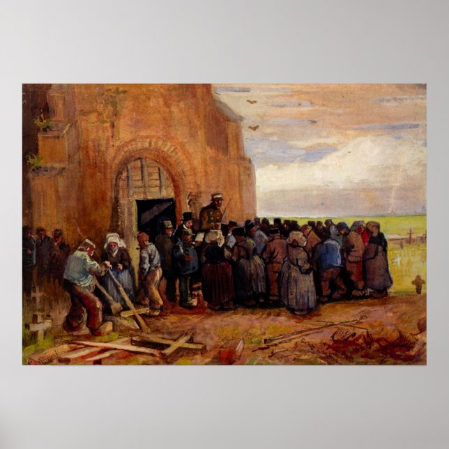Póster Venta de chatarra de edificios por Vincent van Gog (Frente)