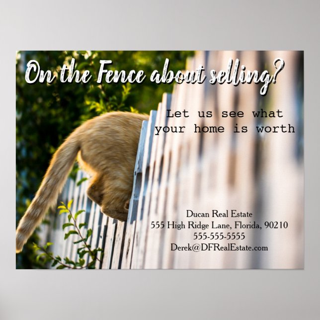 Póster venta de marketing inmobiliario de referencia de c (Frente)