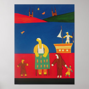 Póster Venta de pescado en el Bósforo 2003