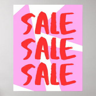 Póster Venta de Rótulo de venta grande, venta minorista r