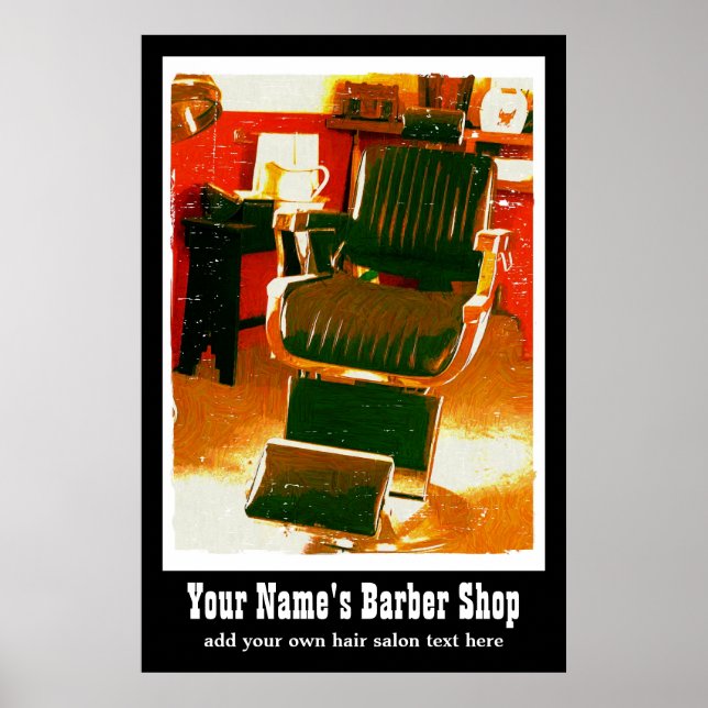 Póster Venta en casa o Anuncio de cosecha de peluquería (Frente)