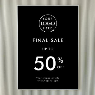 Póster Venta final Negrita de descuento de tienda de ev