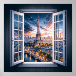 Póster Ventana a París
