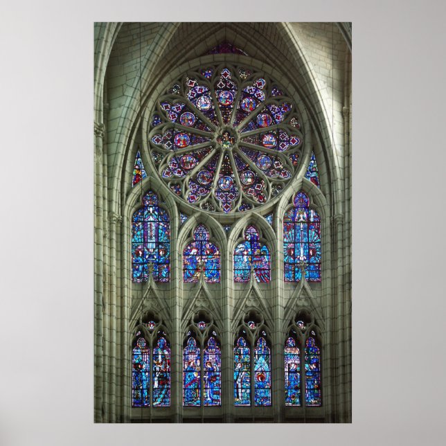 Póster Ventana Catedral de Rosa (Frente)