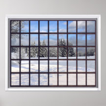 Ventana de escena de invierno de Snowy Landscape F