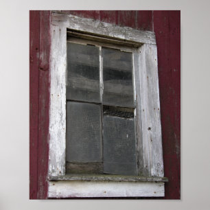 Póster Ventana de granero antiguo