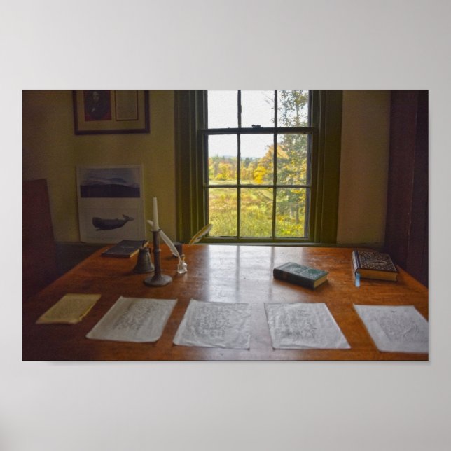 Póster Ventana de Herman Melville, Massachusetts (Frente)
