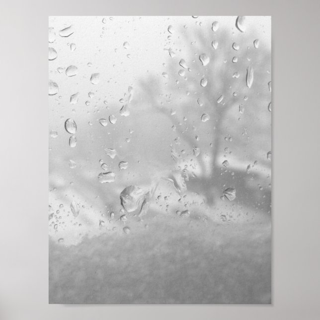 Póster ventana de la ciudad de invierno (Frente)