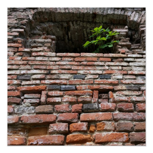 Póster ventana de la muralla de la fortaleza (Anverso)
