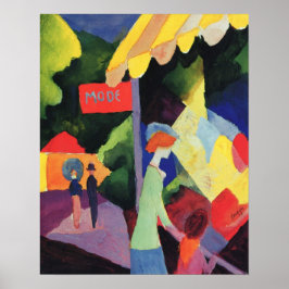 Póster Ventana de moda de August Macke, Vintage Fauvism