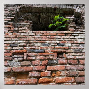 Póster ventana de pared de fortaleza