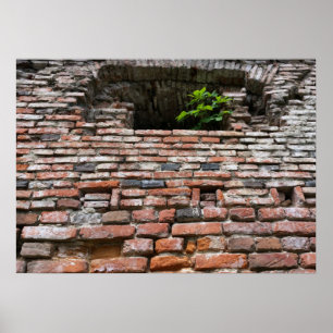 Póster ventana de pared de fortaleza