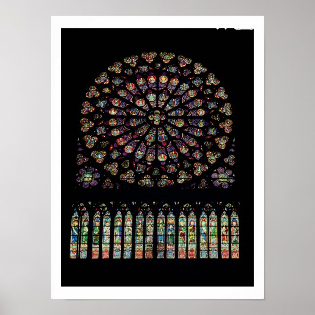 Póster Ventana de rosa de Transsept Sur que representa a  (Frente)