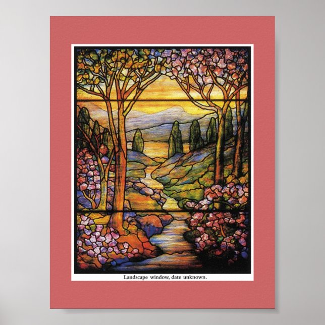 Póster Ventana de Tiffany de Vintage (Frente)