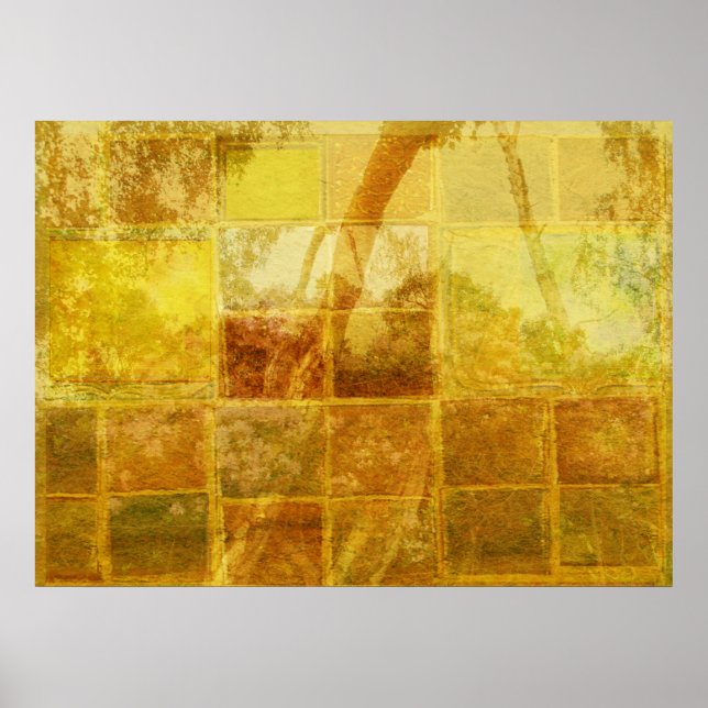 Póster Ventana de trabajo en mosaico (Frente)