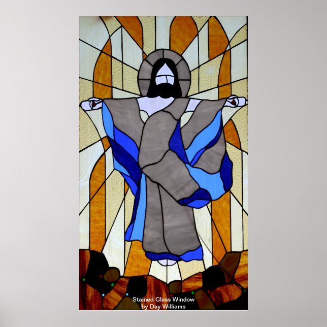 Póster Ventana de vidrio manchado (Frente)