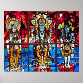 Póster Ventana de vidrio manchado de Trinidad