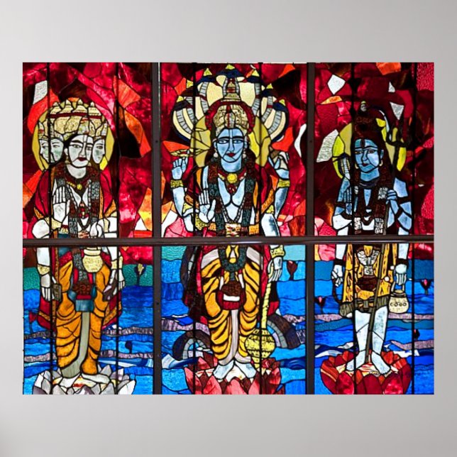 Póster Ventana de vidrio manchado de Trinidad (Frente)