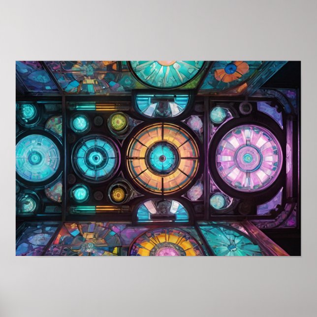 Póster Ventana de vidrio templado (Frente)