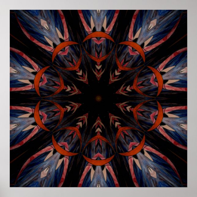 Póster Ventana de vidrio templado Kaleidoscope 12 (Frente)