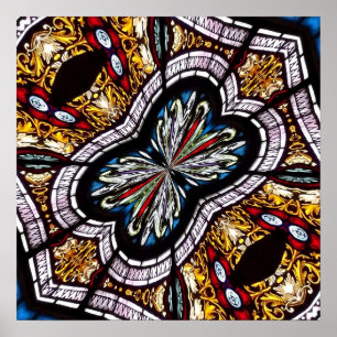 Póster Ventana de vidrio templado Kaleidoscope 22