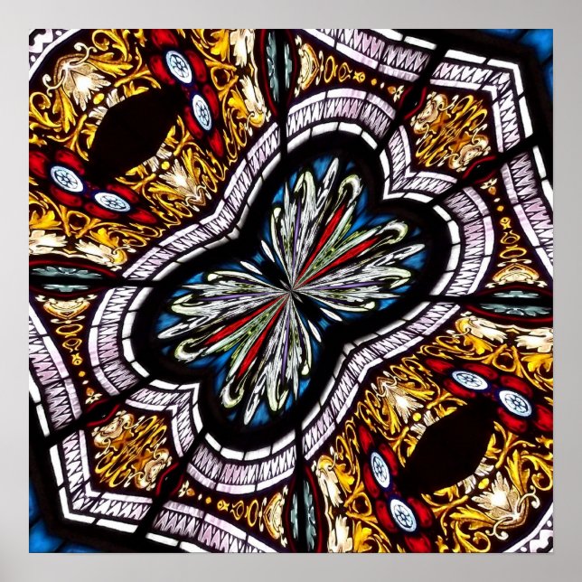 Póster Ventana de vidrio templado Kaleidoscope 22 (Frente)